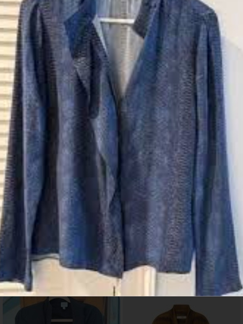 Frame Navy Multi Snakeskin Print 100% Silk Blouse.(S).